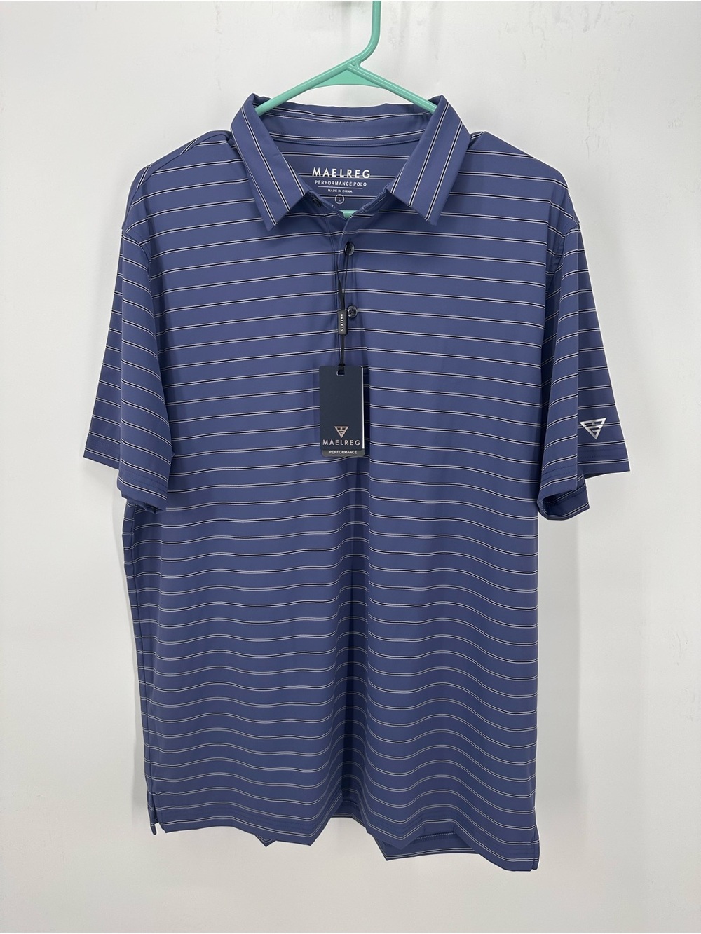 Maelreg Men’s Golf Performance Sun Smart Polo Shirt Sz L